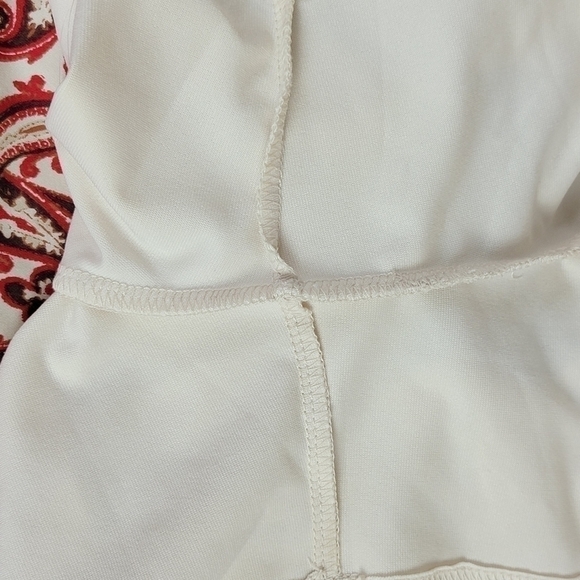 Lady Hagen Tango Red Woven Paisley Print Golf Skirt/Skort Sz 8 - Picture 10 of 14